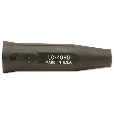 Cable Connector, Double Oval-Point Screw Connection, Female, 3/0-4/0 Cap., Black