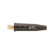 Lenco LC-1040 whip cable connector male 1/0 cable cap black rubber body brass tip welding connector