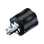 Lenco International DINSE type machine plug adapter, male connection, black knurled housing with brass pin