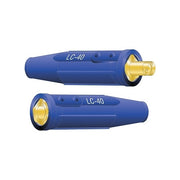 Cable Connector, Single Oval-Point Screw Connection, 1/0-2/0 Cap., Blue
