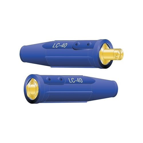 Cable Connector, Single Oval-Point Screw Connection, 1/0-2/0 Cap., Blue