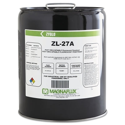ZL-27A Post Emulsifiable Fluorescent Penetrant, 5 gal, Pail