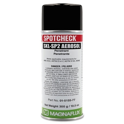 Spotcheck SKL-SP2 Solvent Removable Penetrant, Liquid Aerosol Can, Net Volume 10.5 oz