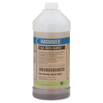 Magnaglo 14A Wet Method Redi-Bath Fluorescent Premix Concentrat, 27 oz Bottle, Red
