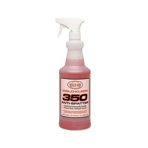 Weld-Aid Weld-Kleen 350 anti-spatter red liquid spray bottle water-based formula welding anti-spatter solution