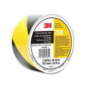 3M 766 hazard marking vinyl tape, 2 in x 36 yd, black and yellow striped safety tape