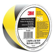 Hazard Marking Vinyl Tape, 2 in x 36 yd, Black/Yellow