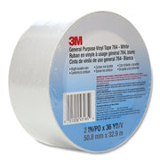 General Purpose Vinyl Tape 764, 2 in x 36 yd x 5 mil, White