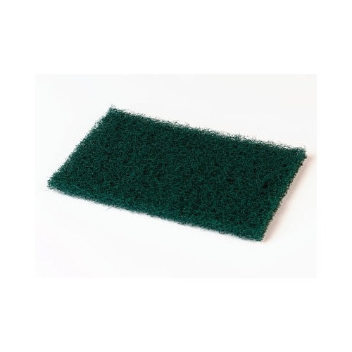 Scotch-Brite heavy-duty scouring pad 6x9 in green synthetic fiber rectangular commercial scouring pad