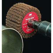 Cut and Polish Flap Brush, 3 in x 1/4 in, Medium, Aluminum Oxide, 8500 rpm