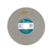 Scotch-Brite EXL deburring wheel 6 x 1 in fine grade silicon carbide gray non-woven 6000 rpm bench grinder deburring wheel