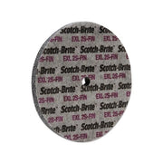 Scotch-Brite EXL unitized deburring wheel 6 in x 1/2 in fine silicon carbide gray 5000 RPM center hole