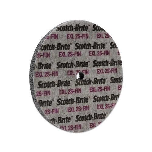 Scotch-Brite EXL unitized deburring wheel 6 in x 1/2 in fine silicon carbide gray 5000 RPM center hole
