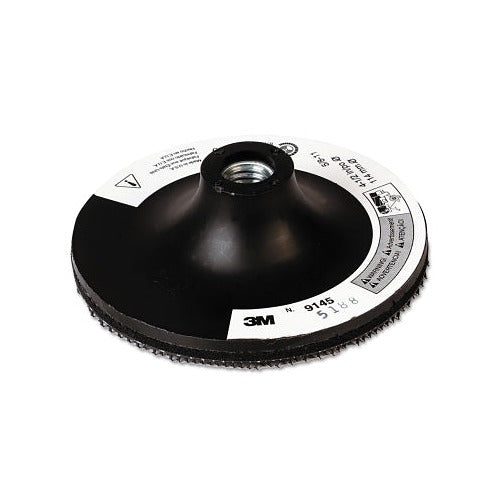 3M Scotch-Brite 9145 hook and loop disc pad holder tall T-hook type 4-1/2 in diameter black rubber abrasive disc holder