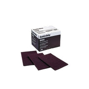 Scotch-Brite 6444 hand pad fine aluminum oxide brown 20-pack box with three loose pads abrasive hand pad