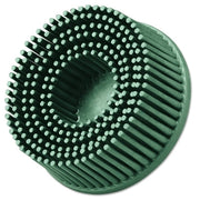 Roloc Bristle Disc, 2 in x 5/8 in, TR, 50 Grit, Ceramic Abrasive Grain, 25000 rpm, Green