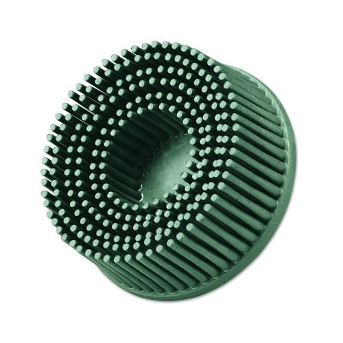 Scotch-Brite Roloc bristle disc 2 in 50 grit green ceramic abrasive 25000 RPM TR mount round surface conditioning disc