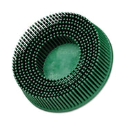 Roloc Bristle Disc, 3 in x 5/8 in, TR, 50 Grit, Ceramic Abrasive Grain, 15000 rpm, Green
