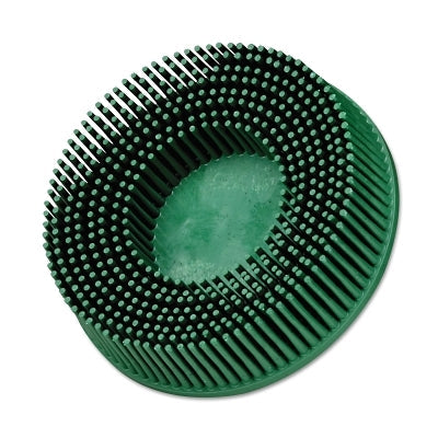 Roloc Bristle Disc, 3 in x 5/8 in, TR, 50 Grit, Ceramic Abrasive Grain, 15000 rpm, Green