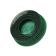 Roloc Bristle Disc, 3 in x 5/8 in, TR, 50 Grit, Ceramic Abrasive Grain, 15000 rpm, Green