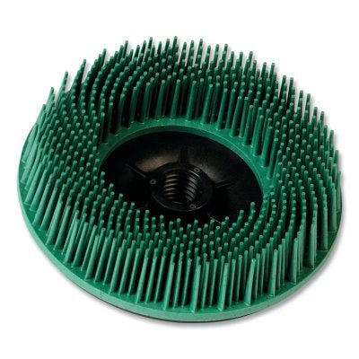 Bristle Disc, 4-1/2 in x 5/8 in-11, 50 Grit, Ceramic, 12000 rpm, Green
