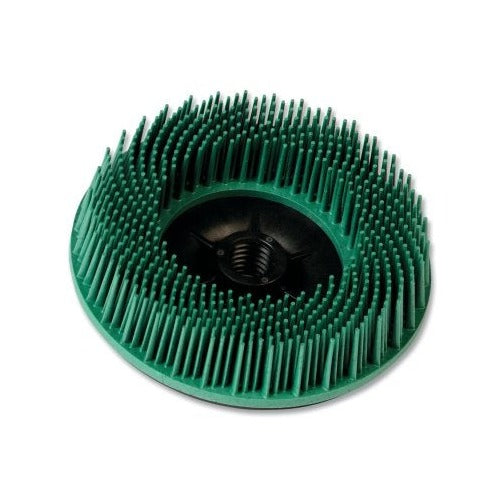 Scotch-Brite Bristle Disc 4-1/2 in 5/8-11 arbor 50 grit ceramic 12000 rpm green bristle radial flap surface finishing disc