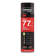 Super 77 Mult-Purpose Spray Adhesive, CA, Low VOC, 18 oz, Aerosol Can, Clear, Contains 1,1-Difluoroethane