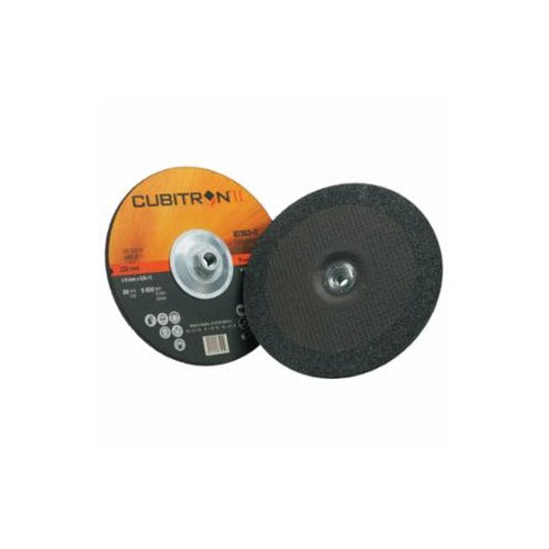 3M Cubitron II grinding wheel 87153 230mm 9 in x 6mm 5/8-11 hub large black depressed-center T27 disc