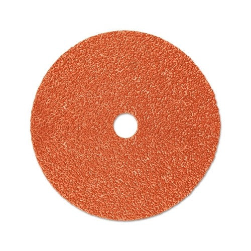 3M Fibre Disc 787C 5 in orange ceramic abrasive disc with center hole, 80+ grit sanding disc