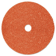 Fibre Disc 787C, Precision Shaped Ceramic, 5 in dia x 7/8 in Center Hole, 60+ Grit, Die 500P
