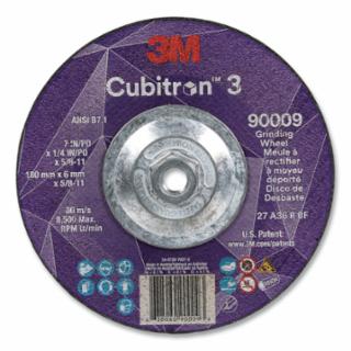 90002 3M Cubitron 4 1/12" x 1/4" x 5/8-11 80m/s 13,300 Max RPM/tr/min
