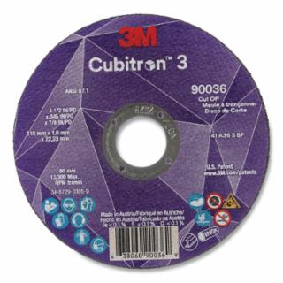 405-638060-90036 3M Cubitron 3 4 1/2"x .045x7/8" 80m/s 13,300max RPM tr/min Grinding Wheel