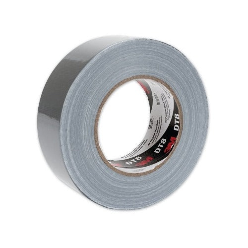 3M DT8 All Purpose Duct Tape 1.88 in x 60 yd silver roll with DT8 label on core, duct tape
