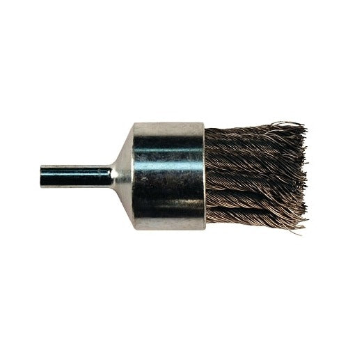 ANCHOR BRAND Knot Wire End Brush carbon steel, 3/4 in x 0.20 in flared wire bristles, stem mounted, end brush