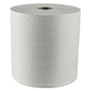 Hard Roll Paper Towel, White, 8 in W x 425 ft L, 1-Ply, 12 RL/CA