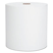 Scott Essential Towels, White, Hard Roll, 8 in W x 950 ft L, 950 ft per Roll/6 Rolls per Case