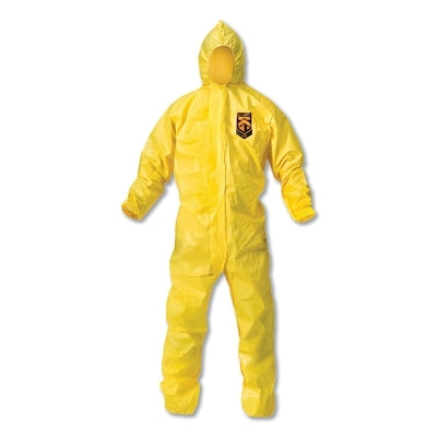 KleenGuard A70 Chemical Splash Protection Coverall, Yellow, 2X-Large, Hood