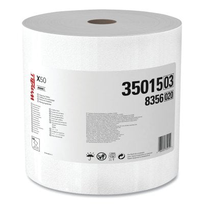 X50 Cleaning Cloth, White, 9.8 in W x 12.2 in L, 1100 Sheets/RL, Jumbo Roll