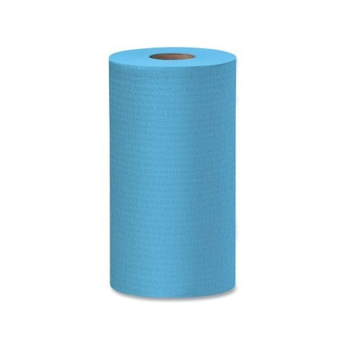 WypAll X60 cloth wiper blue small roll 130 sheets 9.8 x 13.4 in, industrial blue cloth wiper roll
