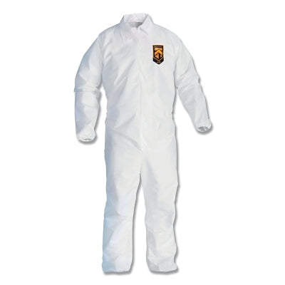 KleenGuard A20 Breathable Particle Protection Coverall, White, Large, ZF, EWA