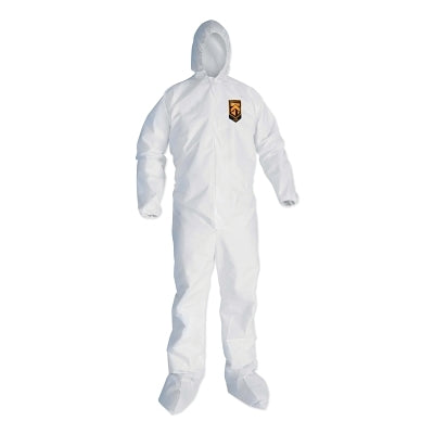 KleenGuard A20 Breathable Particle Protection Coverall, White, Large, ZF, EBWAHB