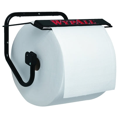 WypAll Jumbo Wiper Dispenser, Wall, Metal, Black