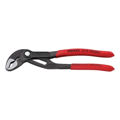 Cobra Water Pump Pliers, 7-1/4 in OAL, V-Jaws, 18 Adjustments, Serrated