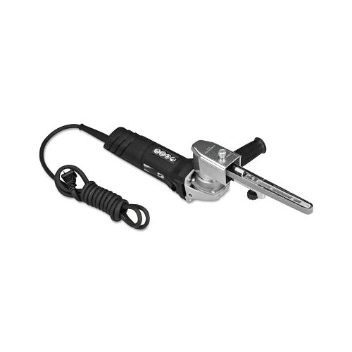 Dynabrade Dynafile II electric abrasive belt sander 120V corded spring cord belt guide 1/4-3/4 in abrasive belt sander