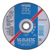 Premium SG-INOX Wheel, 4 1/2 in Dia, 1/4 Thick, 7/8 Arbor, 30 Grit, Alum Oxide