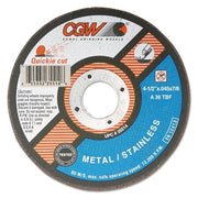 Quickie Cut Extra Thin Cut-Off Wheel, 5 in Dia, 0.045 in Thick, 7/8 in Arbor, 36 Grit Aluminum Oxide