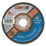Quickie Cut Extra Thin Type 27 Cut-Off Wheel, 4-1/2 in dia, 7/8 in Arbor, 60 Grit
