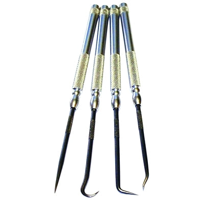 Pick Set, 4 Pc, Aluminum Handle