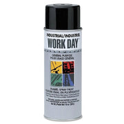 Industrial Work Day Enamel Paint, 10 oz Aerosol Can, Gloss Black