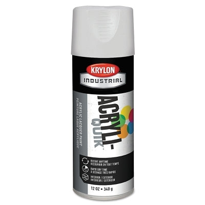 Interior/Exterior Industrial Maintenance Paint, 12 oz Aerosol Can, Glossy White